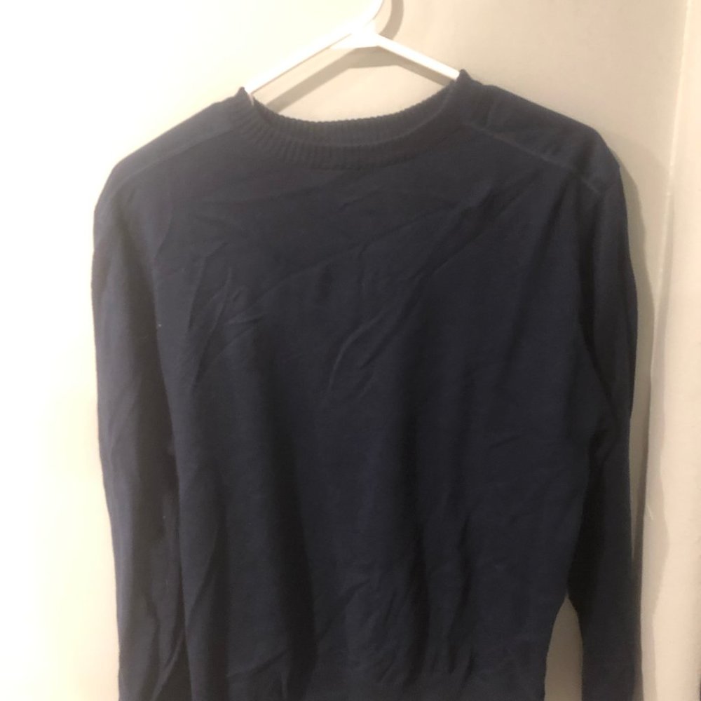 Daniel Hechter Men's Crew Neck - Navy - Good Cond